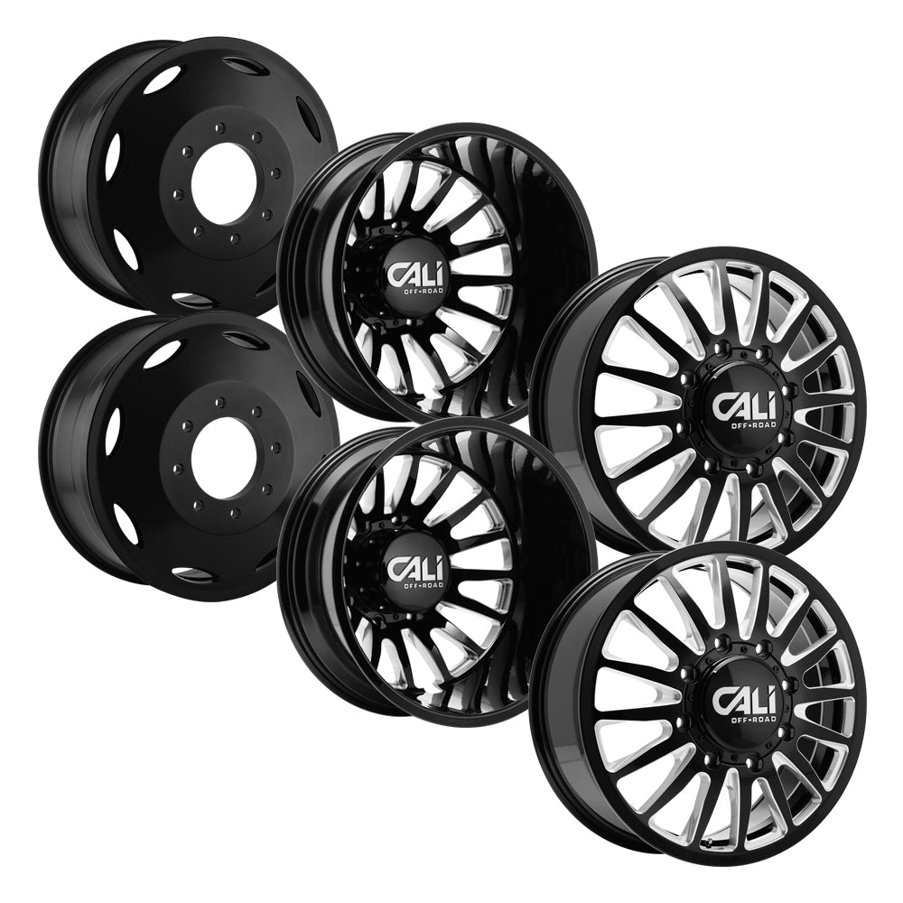 Summit 9110D Black Milled Traditional Front Recon Grappler A/T 35X12.50R22 (34.53 x 12.52)