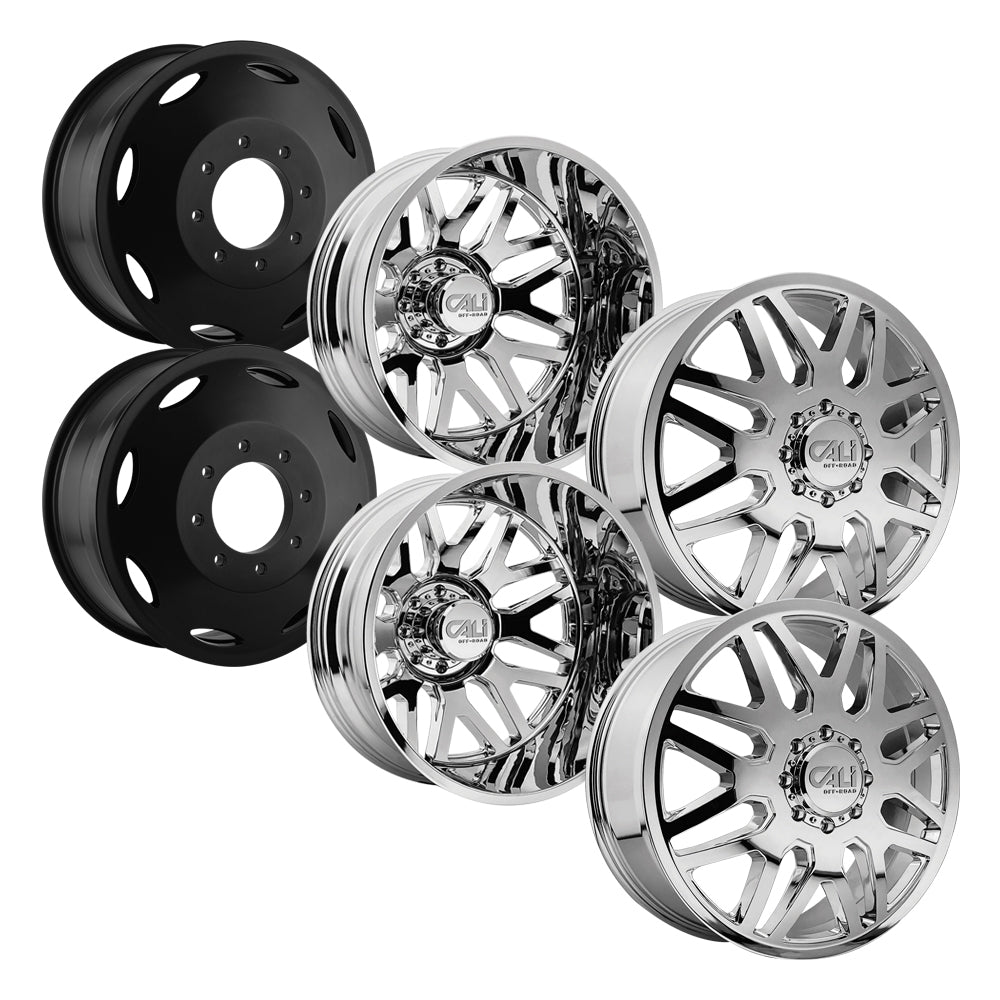 Invader 9115D Chrome Traditional Front Recon Grappler A/T 35X12.50R22 (34.53 x 12.52)