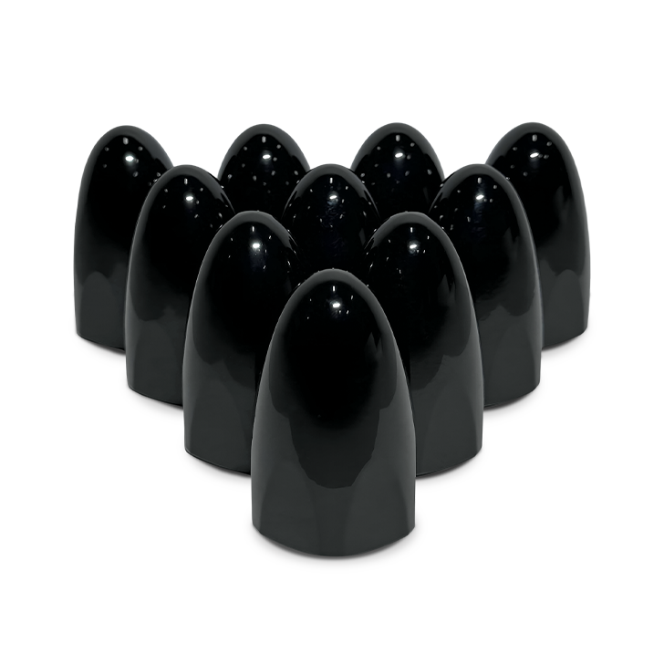 DDC Wheels Billet Bullet Black Lug Covers (40 Count) for Forged Wheels