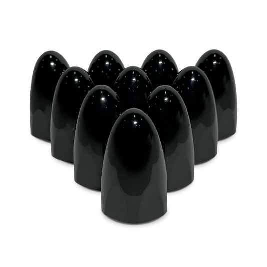 DDC Wheels Billet Bullet Black Lug Covers (40 Count) for Forged Wheels