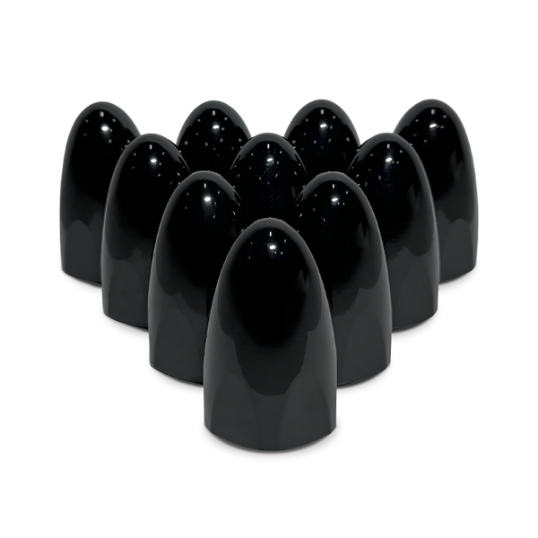 DDC Wheels Billet Bullet Black Lug Covers (40 Count) for Forged Wheels