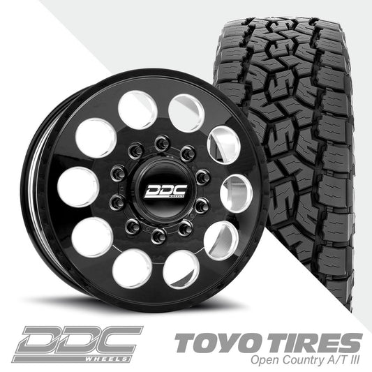 The Hole Black Milled  Toyo A/TIII 295/55R22