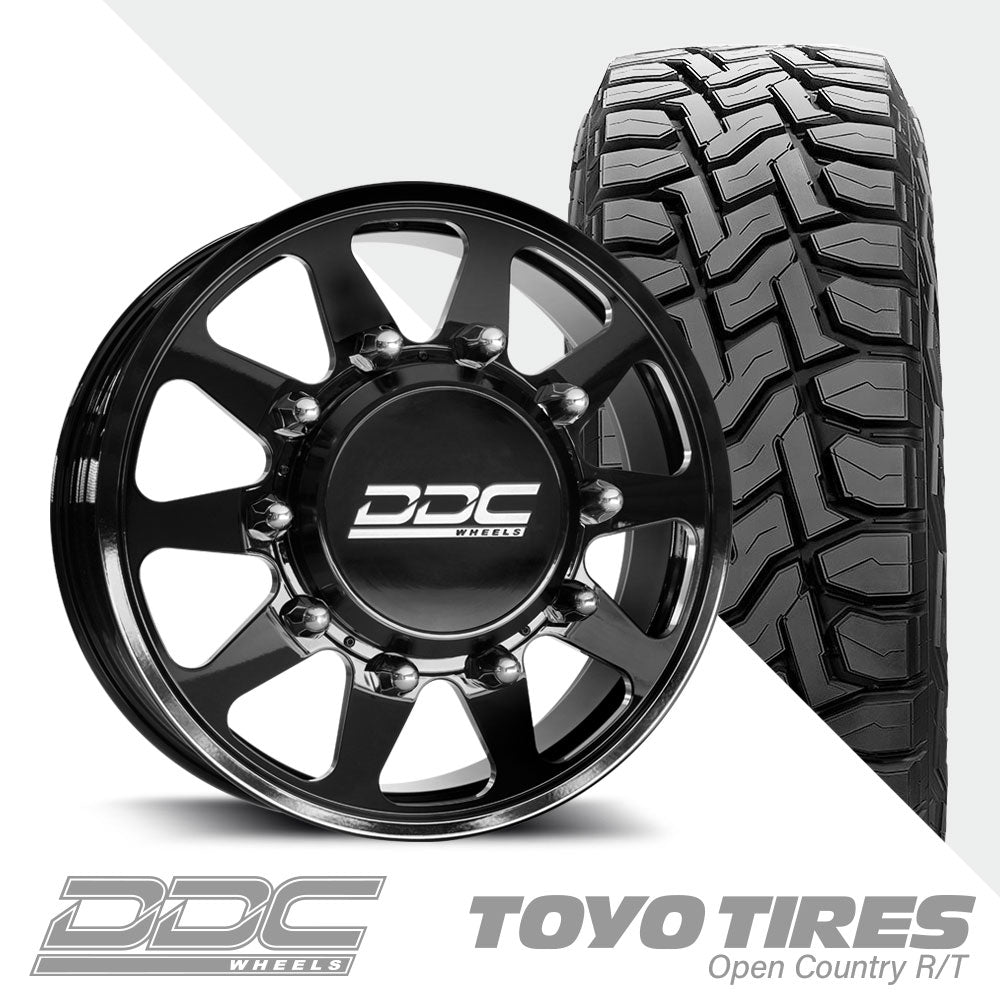 The Ten Black Milled  Toyo R/T 295/55R22