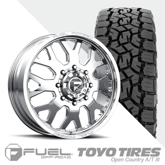 FF19D Polished  Toyo A/TIII 37X12.50R20 (Super Single)