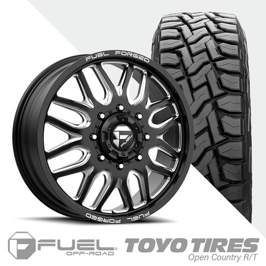 FF66D Matte Black Milled Open Country R/T 35X12.50R22 (34.8 x 12.5)