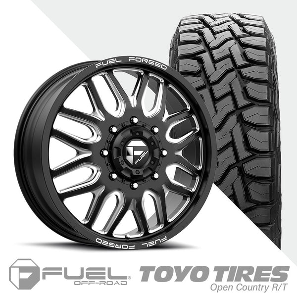 FF66D Matte Black Milled  Toyo R/T 35X12.50R22