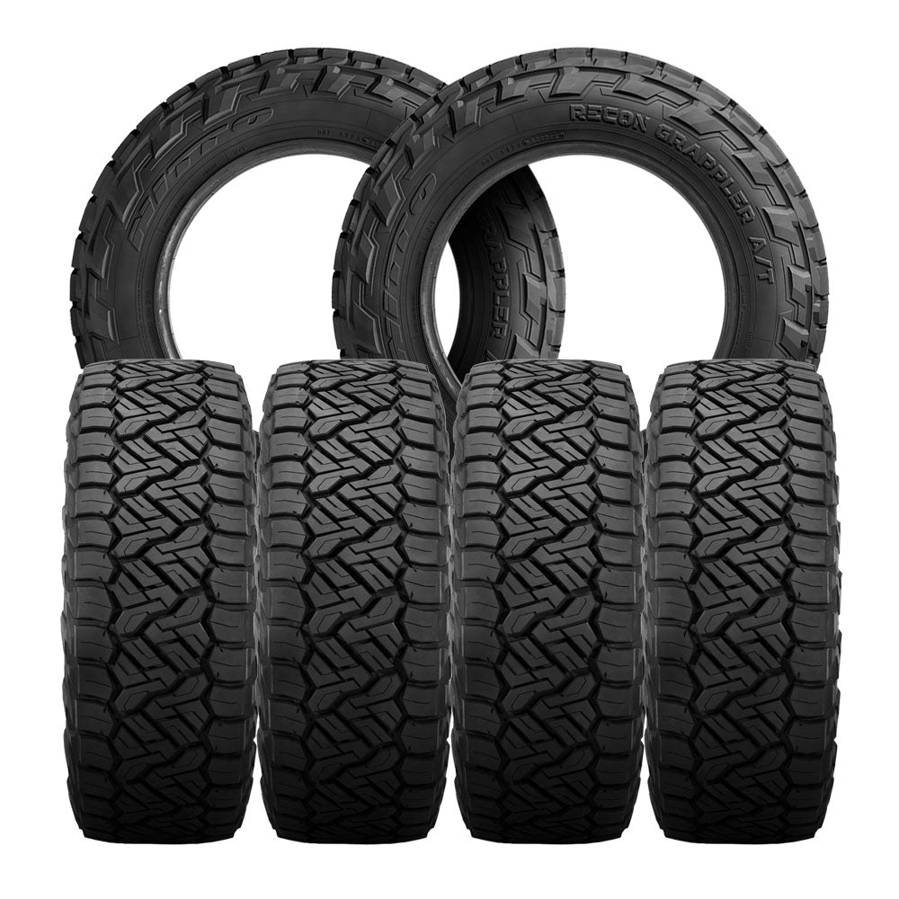 The Hole Black Milled  Recon Grappler A/T 285/55R22 (34.37 x 11.69)