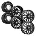 FF19D Gloss Black Milled 10 Lug Open Country A/TIII 35x11.50R20 (34.5 x 11.4)