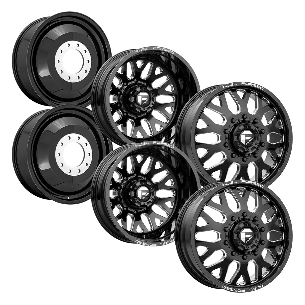 FF19D Gloss Black Milled 10 Lug Open Country A/TIII 37X12.50R20 (36.5 x 12.50)
