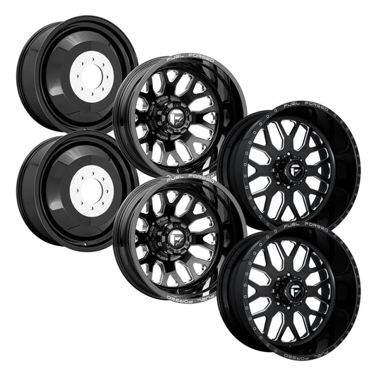 FF19D Gloss Black Milled Super Single Open Country R/T 37X12.50R20 (36.8 x 12.50)