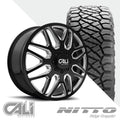 Invader 9115D Black Milled  Ridge Grappler 285/55R22