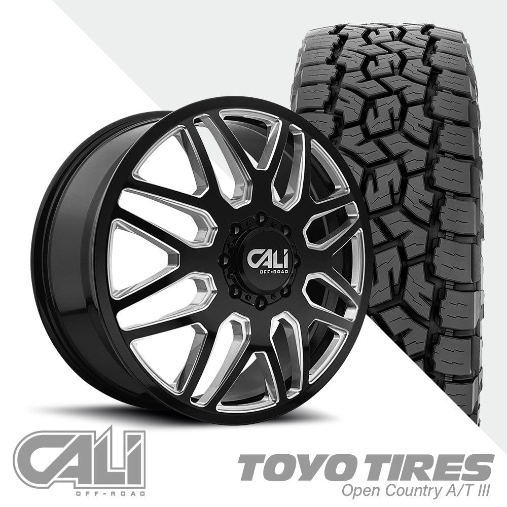 Invader 9115D Black Milled  Toyo A/TIII 285/55R22