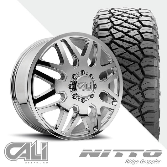 Invader 9115D Chrome  Ridge Grappler 285/55R22