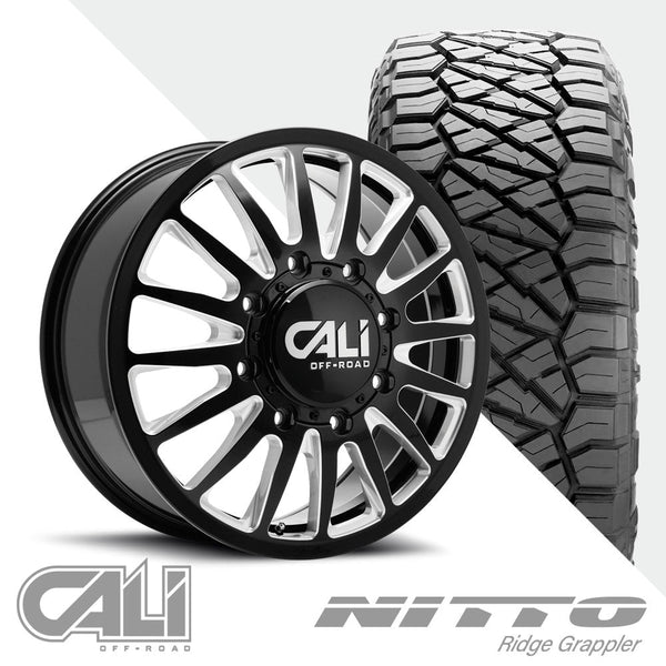 Summit 9110D Black Milled Traditional Front Ridge Grappler 275/65R20 (34.09 x 10.98)