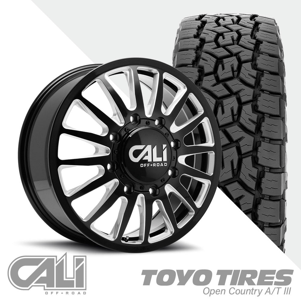 Summit 9110D Black Milled Traditional Front Open Country A/TIII 35X12.50R20 (34.5 x 12.50)