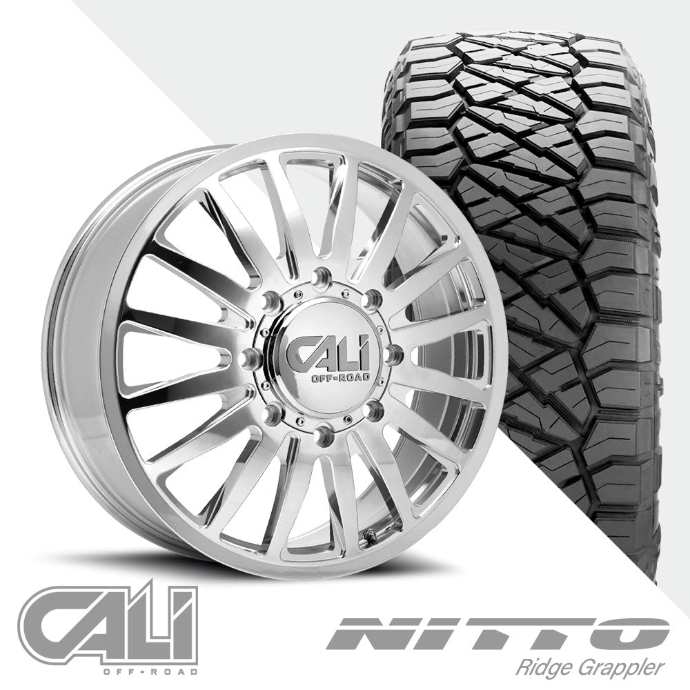 Summit 9110D Polished Traditional Front Ridge Grappler 285/55R22 (34.53 x 12.05)