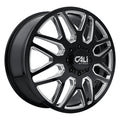 Invader 9115D Black Milled Traditional Front Open Country R/T 295/50R22 (33.7 x 12.2)