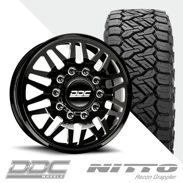 Aftermath Black Milled  Recon Grappler A/T 35X12.50R22