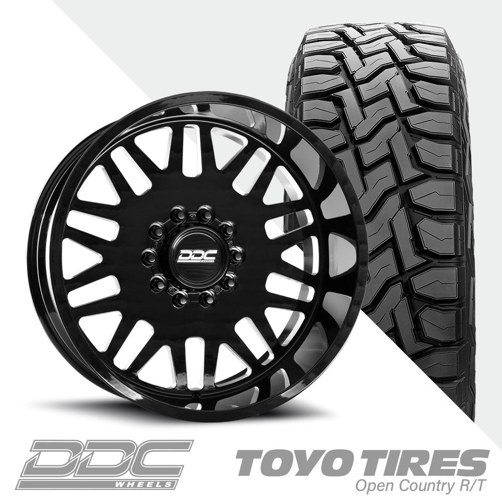 Aftermath Black Milled Super Single Open Country R/T 37X12.50R22 (36.8 x 125)
