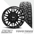 Aftermath Black Milled  Toyo R/T 37X12.50R22 (Super Single)