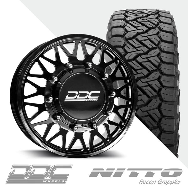 The Mesh Black Milled Recon Grappler A/T 285/55R22 (34.37 x 11.69)