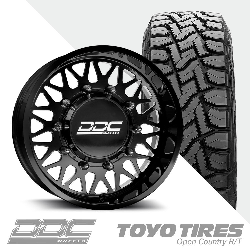 The Mesh Black Milled  Toyo R/T 295/50R22 (Super Single)