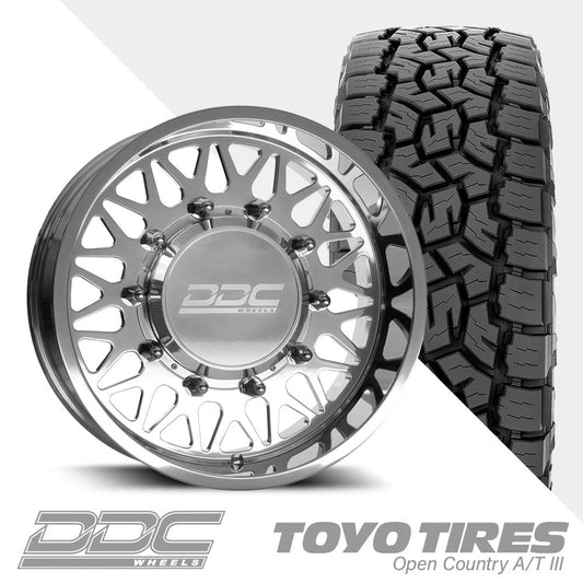 The Mesh Polished Super Single Open Country A/TIII 285/55R22 (34.4 x 11.7)