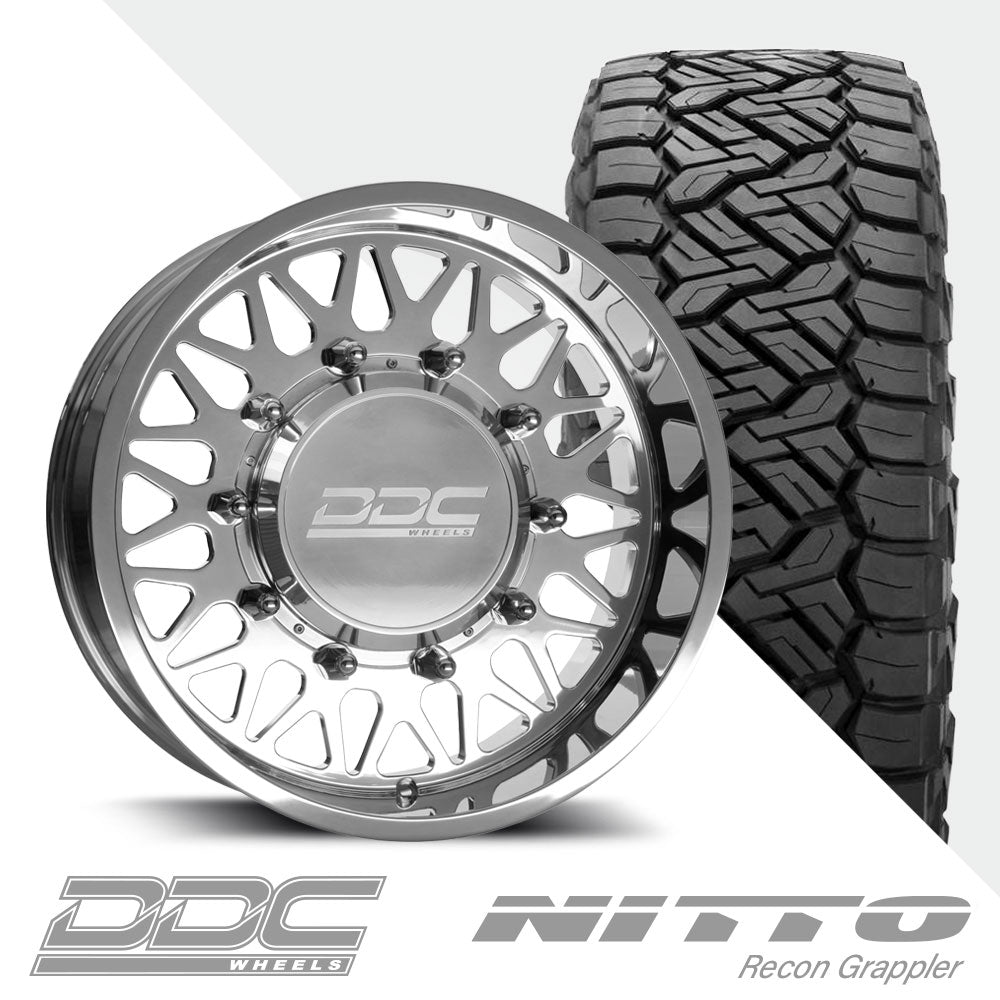 The Mesh Polished Super Single Recon Grappler A/T 35X12.50R22 (34.53 x 12.52)