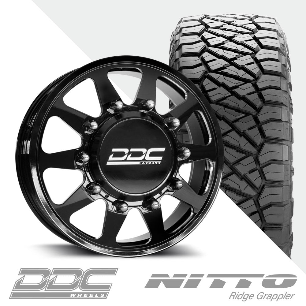 The Ten Black Milled  Ridge Grappler 35X12.50R22