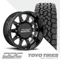 The Ten Black Milled  Toyo A/TIII 35X12.50R22 (Super Single)