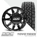 The Ten Black Milled  Toyo A/TIII 35X12.50R22