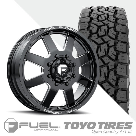 FF09D Matte Black Milled  Toyo A/TIII 37X12.50R20