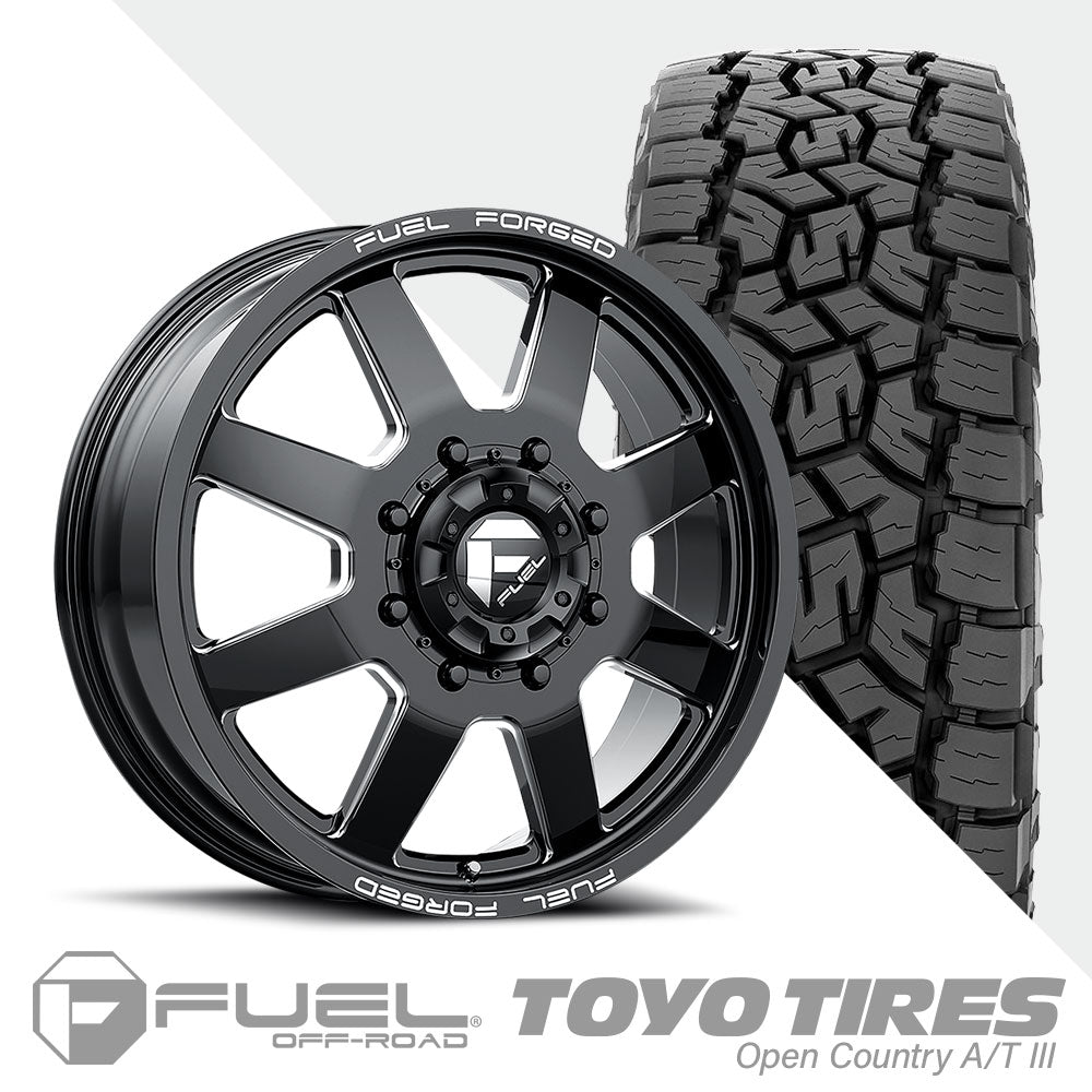 FF09D Matte Black Milled  Toyo A/TIII 37X12.50R22