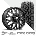 FF19D Gloss Black Milled 10 Lug Open Country A/TIII 37X12.50R20 (36.5 x 12.50)