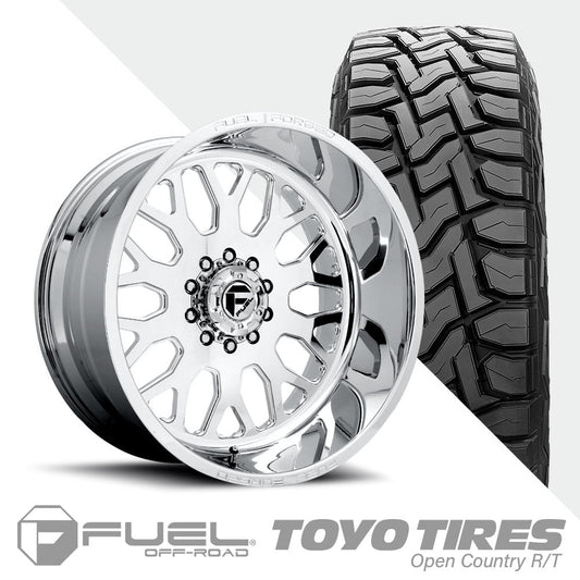 FF19D Polished  Toyo R/T 275/65R20  (Super Single)