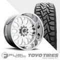 FF19D Polished  Toyo R/T 37X12.50R22 (Super Single)