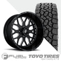 FF19D Gloss Black Milled  Toyo A/TIII 285/55R22 (Super Single)