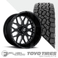 FF19D Gloss Black Milled 10 Lug Super Single Open Country A/TIII 295/55R22 (34.8 x 12.2)