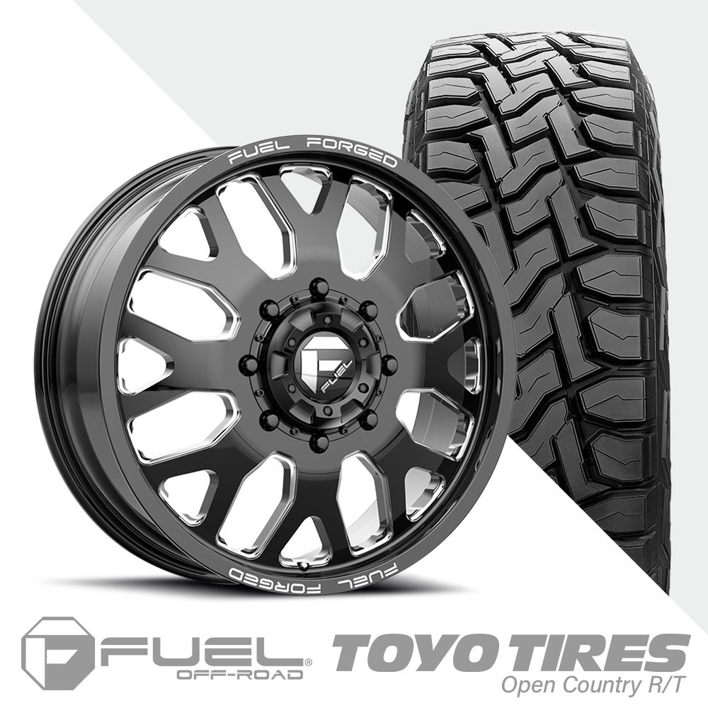 FF19D Gloss Black Milled Open Country R/T 35X12.50R22 (34.8 x 12.5)