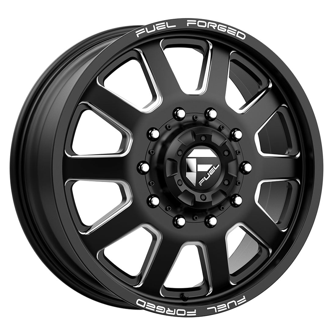 FF09D Matte Black Milled 10 Lug Open Country A/TIII 295/55R22 (34.8 x 12.2)
