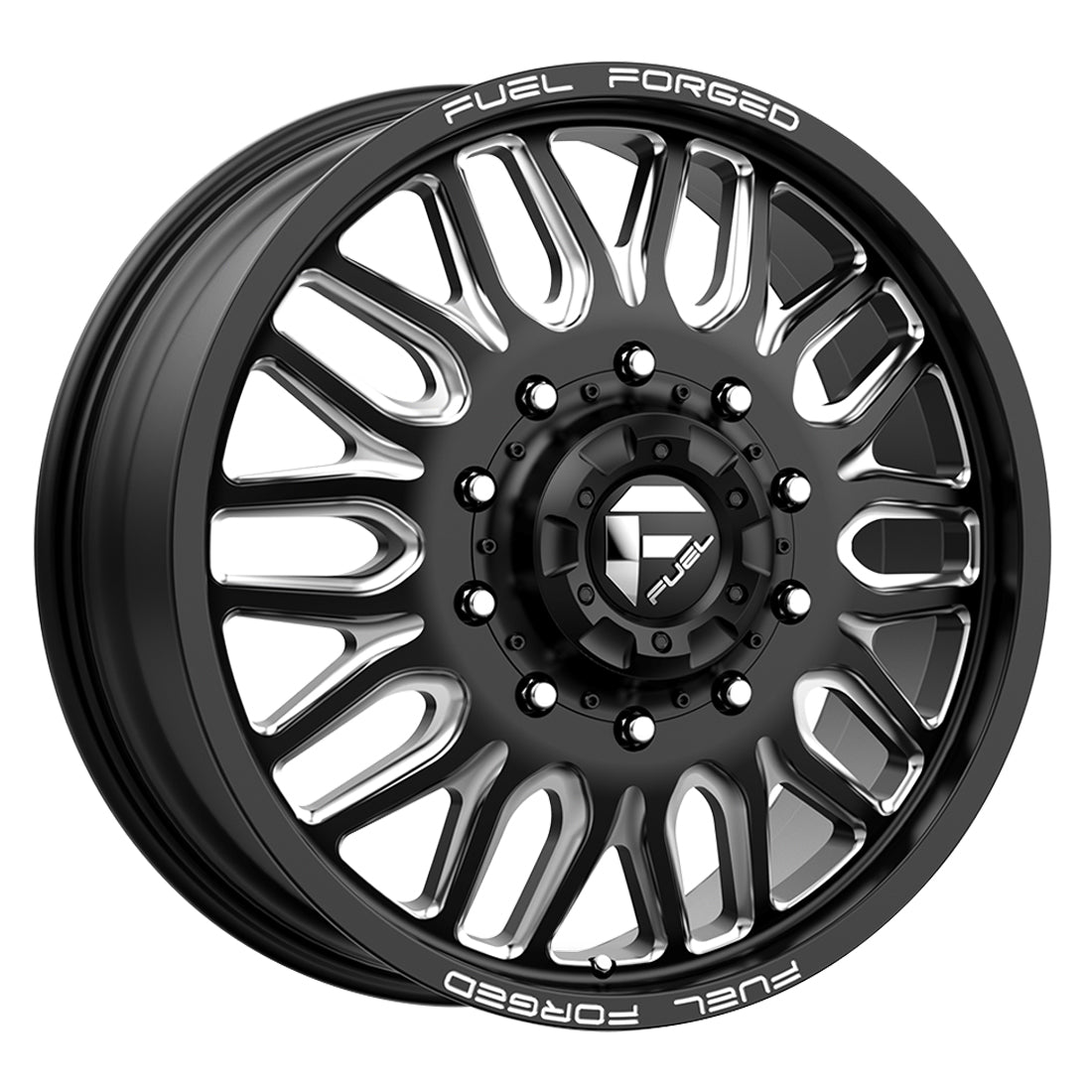 FF66D Matte Black Milled 10 Lug Open Country A/TIII 35x11.50R20 (34.5 x 11.4)
