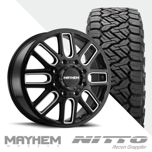 Cogent 8107D Black Milled Recon Grappler A/T 285/55R22