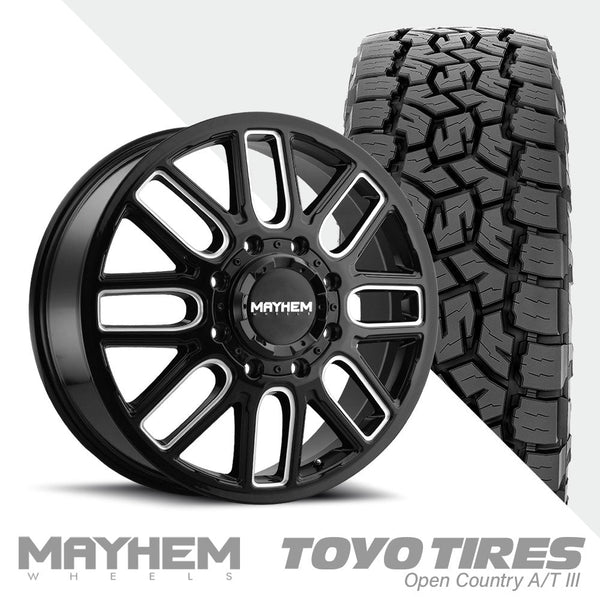 Cogent 8107D Black Milled  Toyo A/TIII 285/55R22