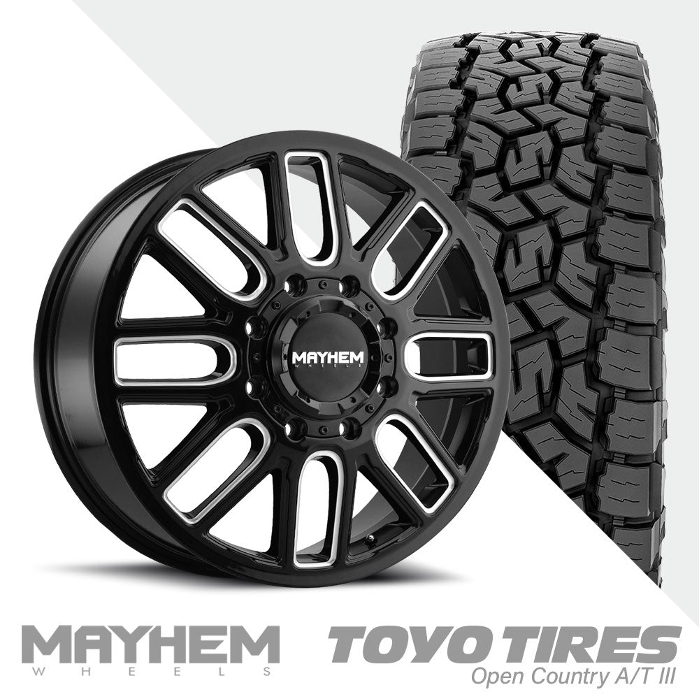 Cogent 8107D Black Milled Open Country A/TIII 37X12.50R22 (36.5 x 12.5)