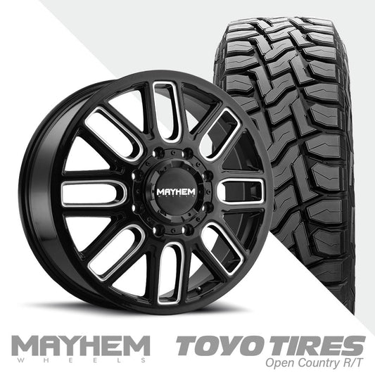 Cogent 8107D Black Milled Open Country R/T 37X12.50R22 (36.8 x 125)